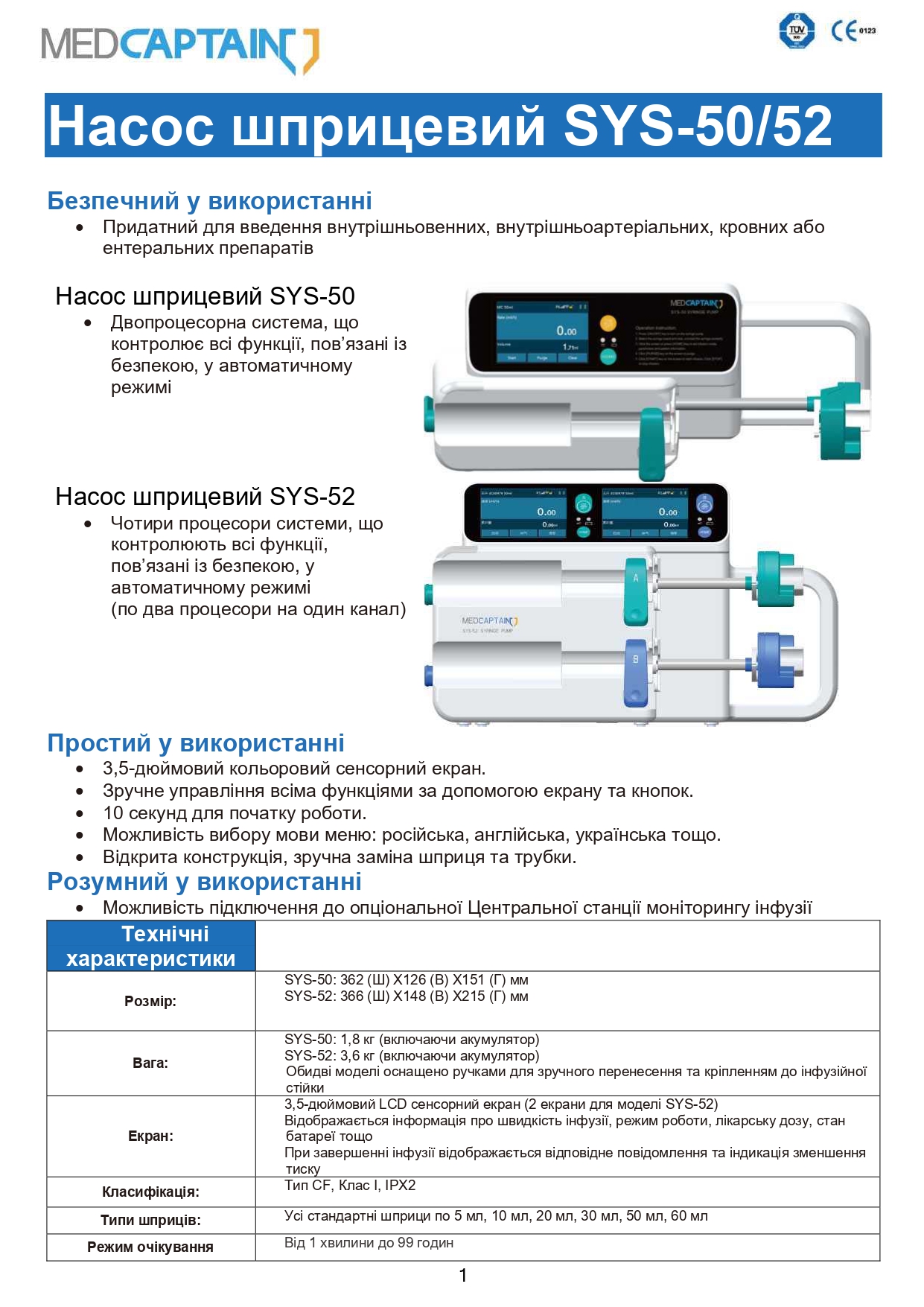 Насос шприцевий SYS-50